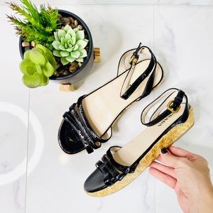 Prada Patent Leather Platform Espadrille Sandals💋